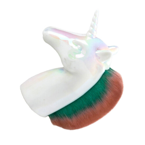 unicorn shape makeup brush for powder blush foundation, white 2