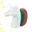 unicorn shape makeup brush for powder blush foundation, white 10