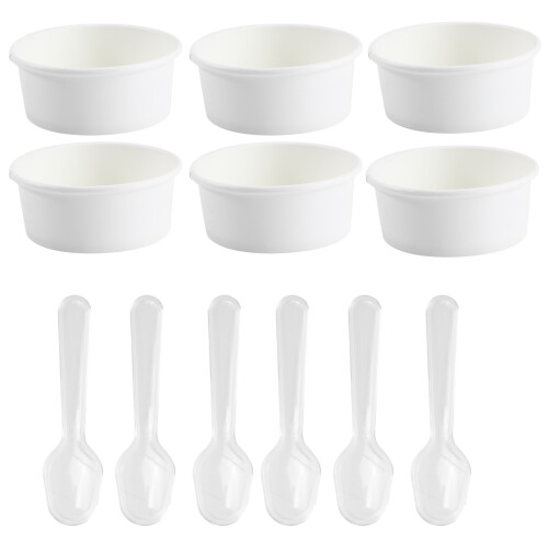 50 sets 40ml ice cream cups with , pudding jelly cups