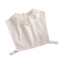 1Pc White Detachable Fake Collar Half Shirt Decorative Accessory