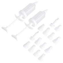 16 Pcs/2 Cake Making Kit Decorating Dessert Decorator Piping Syringe