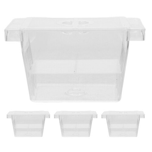 4pcs self-floating fry box, double-layer, transparent for betta