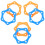 6 Pcs Universal Six corner Anti fall Rolling Protection Rings 10