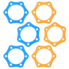 6pcs ktv microphone anti-roll rings six-corner mic protection circles