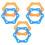 6 Pcs Universal Six corner Anti fall Rolling Protection Rings 8
