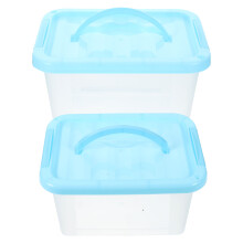 2pcs building blocks storage box handheld case for sundries