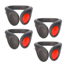 4pcs led shoe clip lights red black for runners joggers bikers walkers