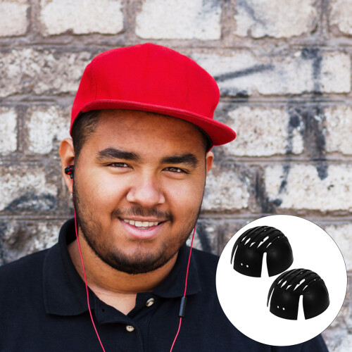 4pcs lightweight bump cap inserts for hard hat, universal fit, black 2