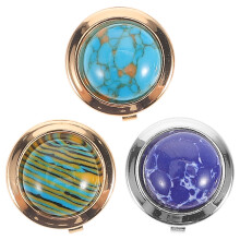 3Pcs Metal Alloy Round Cufflinks Groom Suit Decorative Shirt Buttons