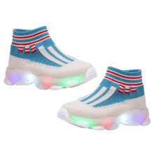 led glowing sneakers breathable air mesh shoes for boys girls