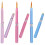 6 pcs portable metal shell telescopic lip brush 1