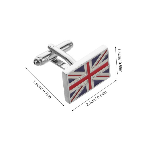 1 pair classic uk flag brass cufflinks for suits 1