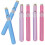 6 pcs portable metal shell telescopic lip brush 10