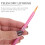 6 pcs portable metal shell telescopic lip brush 3