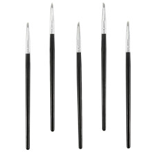 5Pcs Black Silicone Wooden Painting Pens for Clay Sculpture and Art