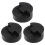 3pcs rubber round violin practice mutes black 1