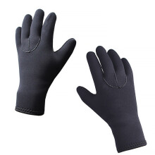 warm anti-slip diving gloves for fishing swimming safety black l size