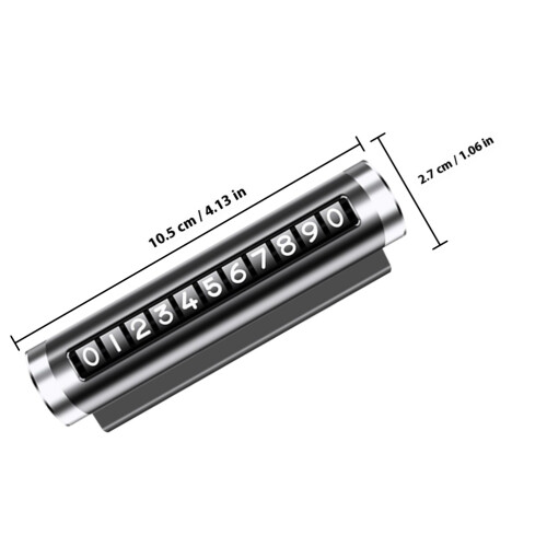 2pcs aluminum alloy adjustable car temporary parking card 1