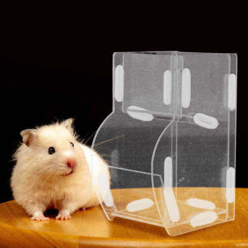 automatic hamster feeder clear acrylic dispenser for small pets 2