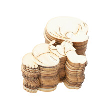 20pcs baby shape cutouts wood craft ornaments for welcome party decor