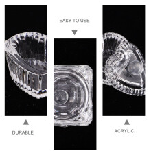 3pcs nail art glass crystal cups with lid for liquid powder