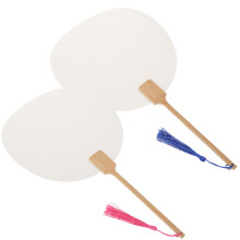 2 pcs unfinished wooden fans for kids diy painting craft