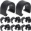 40Pièces Clip C Noir Guide Câble Durable 9