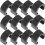 40Pièces Clip C Noir Guide Câble Durable 7