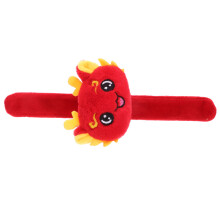 Bracelet Poignet Dragon Peluche Rouge Fête Nouvel An Chinois