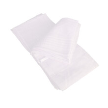 12pcs white cotton handkerchiefs 38x38cm for men women kids