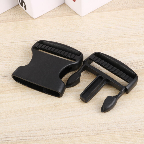 30Pcs 2.5Cm Black Plastic Adjustable Backpack Buckles For Luggage 2