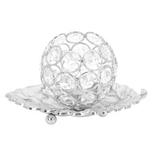 vintage crystal candlestick elegant leaf candle holder