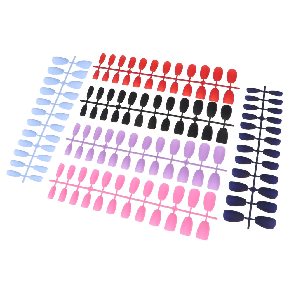Inoomp 6 Sets Full Cover Artificial Ballerina Fake Nails For Home Salon
