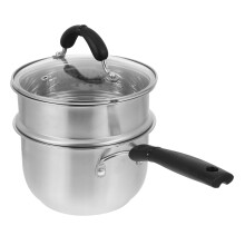 stainless steel stockpot with single handle for noodle soup silver