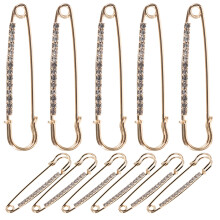 12pcs rhinestone safety pins for clothes fixing and diy brooch use