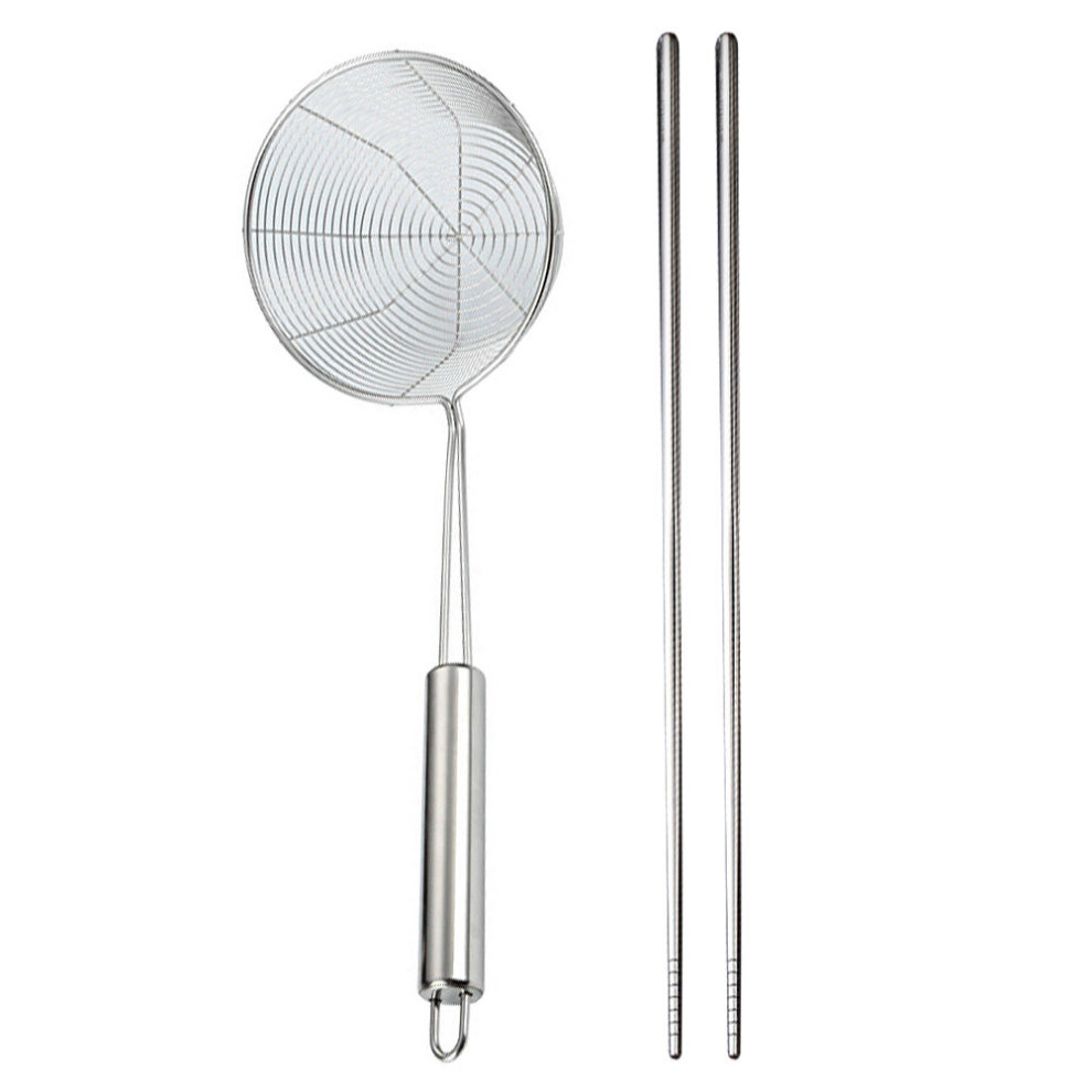 1 Set Stainless Steel Colander Chopsticks Fry Scoop Strainer-image-OPC-PKRSY8Z-NEW