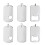 6pcs blank metal stamping tags for diy pet id 1