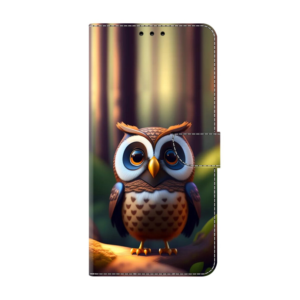 Case For Nokia G300 3D Shockproof Pu Leather Notebook Wallet Case With Magnetic Kickstand Card Holder Bumper Horned Owl 9393856001675
