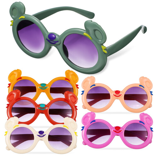 6pcs kids polarized sunglasses with uv protection, koala design
