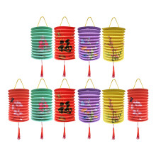 10pcs colorful chinese paper lanterns for party decoration