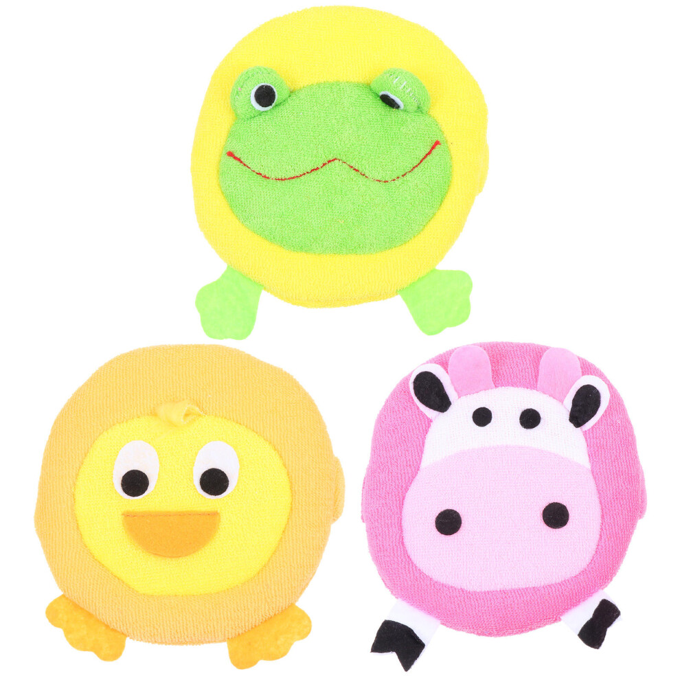 Aboofan 3Pcs Lovely Baby Bath Sponge Soft Showering Sponge Assorted Colors