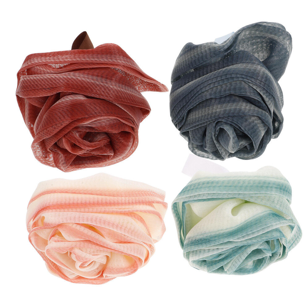 Totority 4Pcs Exfoliating Bath Balls Body Scrubber For Back And Shower Use