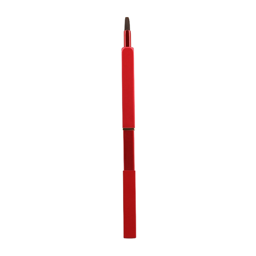 Totority Retractable Lip Brush With Nylon Fiber And Metal Tube Portable Red