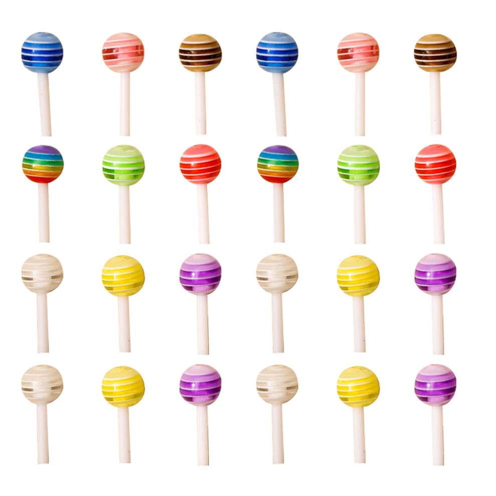 Totority 100Pcs Lollipop Nail Charms For Creative Diy Manicure Art Ornaments