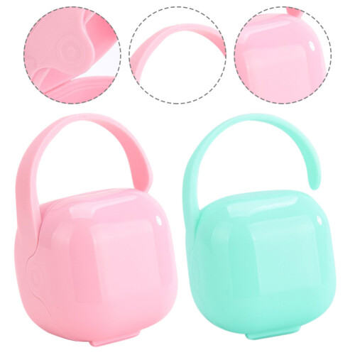 2pcs portable pacifier box case for travel and household storage 2