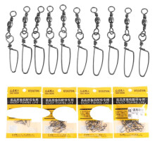 80pcs fishing rolling swivels line connector snaps for fish