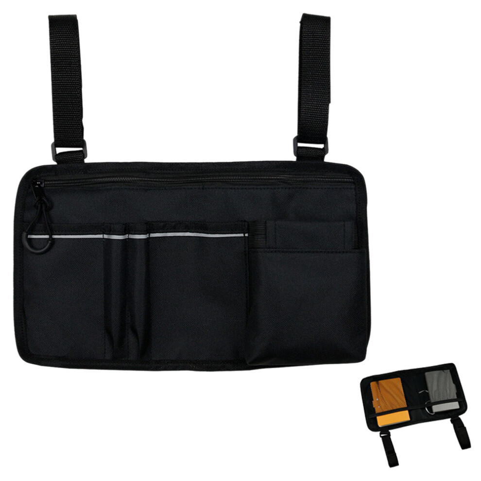 Ohphcall Wheelchair Armrest Bag Stroller Hanging Side Bag Practical Storage