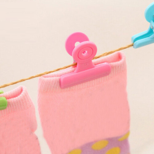 24Pcs Colorful Plastic Paper Binder Clips Document Hinge Clips 1
