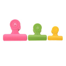 24Pcs Colorful Plastic Paper Binder Clips Document Hinge Clips