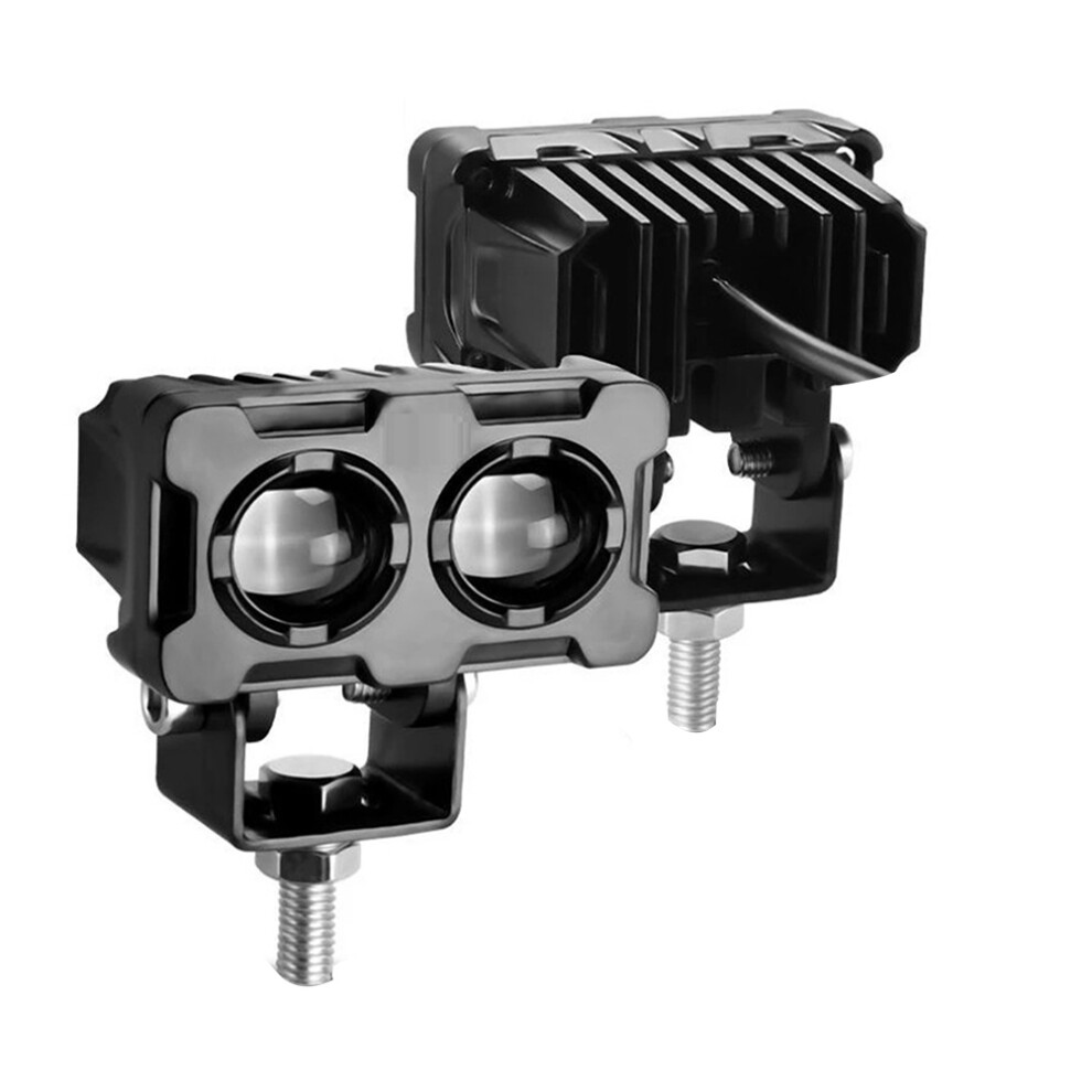 1Pair Motorcycle Auxiliary Led Spotlights Durable Aluminum Alloy Black 3302006169178